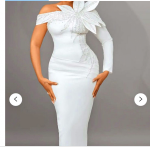 Ladies Long Slit Dinner Dress