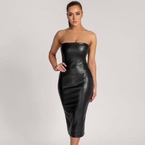 Slim Split Fashion Midi Dress
