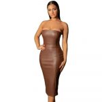 Slim Split Fashion Midi Dress
