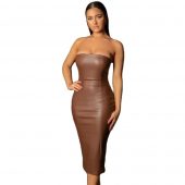 Slim Split Fashion Midi Dress